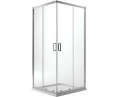 Eckeinstieg Duschkabine Rechteckig 90x75 H198 Transparent 6mm Glas Mod. Ready