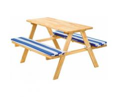 Tectake - Kinderpicknickbank mit Polsterauflagen - Kindertisch, Kinderbank, Picknicktisch