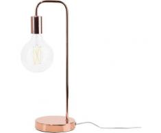 Tischlampe Kupfer Metall 48 cm Glühbirnen-Optik langes Kabel mit Schalter Bogenlampe Modernes