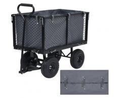 Vidaxl - Gartenwagen-Einlage Dunkelgrau 86x46x41 cm Stoff - Grau