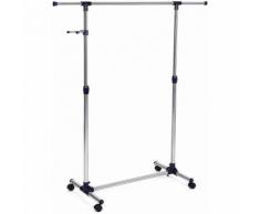 Songmics - Kleiderständer Metall Glau, (87-150) x 44 x (97-165)cm Blau LLR01L