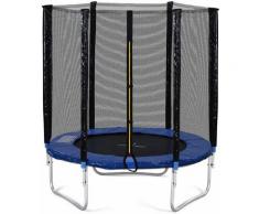 Outdoor-Trampolin mit Sicherheitszaun und Gepolsterte Stangen, 6 FT Gartentrampolin, tragend 80 kg,