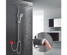 Duschsystem ohne Armatur Woohse Duschset Regendusche Duscharmatur, Handbrause mit 3 Strahlen,
