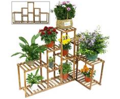 Unho - Pflanzenregal Blumenregal 2 in 1 Blumenständer Garten Ecke Regal Indoor 13 Ebenen