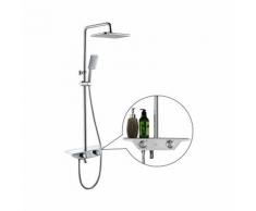 3-Funktion Duschsystem mit Thermostat Duscharmatur Duschset mit Rainshower Handbrause Duschkopf