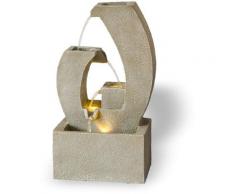 Design- Zimmerbrunnen mit LED-Beleuchtung, geschwungen, Dekobrunnen für die Wohnung, Büro und Arztpr