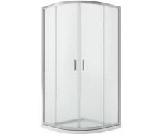 Eckeinstieg Duschkabine Runddusche 90x90 H185 Satiniert 6mm Glas Mod. Ready