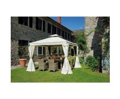 Pavillon Quadratischer 3x3 m aus aluminium | Ecru