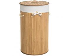 Tectake - Wäschekorb mit Wäschesack rund - Wäschesammler, Wäschetruhe, Wäschesortierer - beige