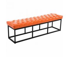 Sitzbank Amun Kunstleder-orange-150 cm