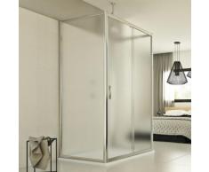 Young Trio P 1 Tür 3-seitige Duschkabine 75x120x75 CM H198 ESG-Strukturglas