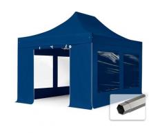 Faltzelt Partyzelt 3x4,5m - mit Panoramafenstern PROFESSIONAL Dach 100% WASSERDICHT Faltpavillon