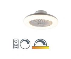 Qazqa - Design Deckenventilator weiß inkl. LED dimmbar - Clima