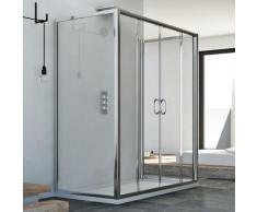 Replay Trio 2 Türen 3-seitige Duschkabine 80x140x80 CM H185 Klarglas