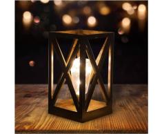 Nachttischlampe mit 20 LEDs - batteriebetrieben - mit modernem Kunststoffrahmen - Retro-Stil - für