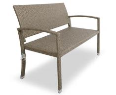 Poly Rattan Gartenbank 2-Sitzer UV-Lichtbeständig Sitzkomfort Parkbank Balkon Garten Möbel Sitzbank