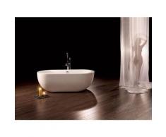 Freistehende Badewanne Gandia Medio aus Acryl in weiß glänzend von - Bädermax