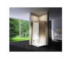 Duschkabine Eckdusche Nano Echtglas EX403 - 80 x 80 x 195 cm