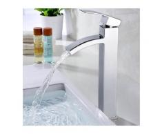 Chrom Wasserhahn Bad Waschbecken Armatur hoch Badarmatur Waschtischarmatur Waschbeckenarmatur