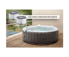 Mspa - xxl ottoman 6P Whirlpool 204cm aufblasbar 40° 6Pers. outdoor 2021 uvc Timer