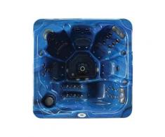 Sanotechnik - Outdoorwhirlpool Oasis Maxi Blau inkl. Stiege und Abdeckung - 210 x 210 x 95cm