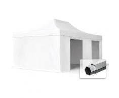 ALU Pavillon Faltpavillon 4x6m ohne Fenster robust und wasserdicht PROFESSIONAL Partyzelt weiß