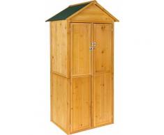 Gartenschrank mit Spitzdach - Geräteschrank, Terassenschrank, Outdoor Schrank - braun