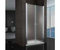 Duschtür Pendeltür Nischentür Duschabtrennung Schwingtür Dusche Satiniert 124-128 cm 195cm Höhe