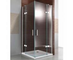 Duschkabine Eckdusche 8 mm Nano Echtglas DX407 - Breite wählbar 120cm, 100cm