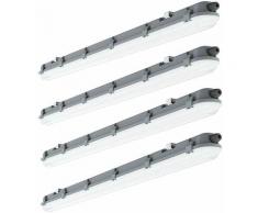 4x LED Decken Wannenleuchte Lampe Beleuchtung L 120cm 4000 Kelvin, 4320 Lumen Feucht- und