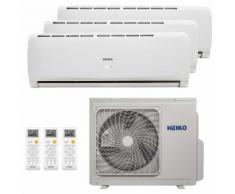HEIKO Multisplit Klimaanlage R32 Wandgerät 2 x 2,6 kW + 1 x 3,5 kW kW triple SET