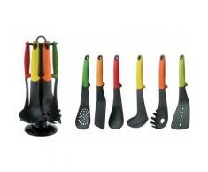Cheffinger - Kochbesteck Küchenhelfer Set 7-teilig Drehbar Kochen Küchenbesteck Gastronomie