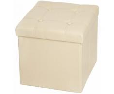 Faltbarer Sitzwürfel aus Kunstleder mit Stauraum 38x38x38cm - Sitzhocker, Sitztruhe, Hocker mit