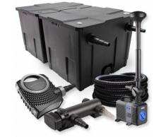 SunSun 2-Kammer Filter Set 60000l 18W UVC Teich Klärer NEO8000 70W Pumpe Schlauch Springbrunnen