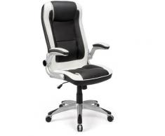 Bürostuhl und Sessel ® Racing Stuhl Bürostuhl Gaming Stuhl Chefsessel PU-Drehstuhl, weiß