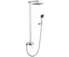Chrom Duscharmatur Duschset Kupfer Duschsystem mit Regendusche und Handbrause