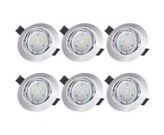Mohoo - 6x led Einbauleuchten Einbaustrahler ultraflach Deckenstrahler Spots Deckenlampe