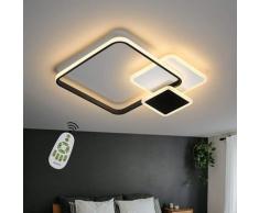ZMH - Deckenlampe LED Deckenleuchte Wohnzimmer dimmbar 46W Modern Quadrat Design Schlafzimmerlampe
