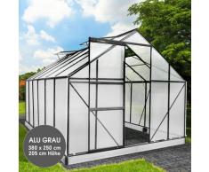 Aluminium-Gewächshaus 380x250x205 anthrazit