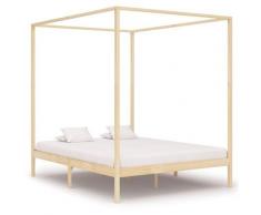 Himmelbett-Gestell Massivholz Kiefer 160 x 200 cm