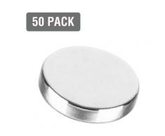 Neodym Magnete für Magnettafel Pin Stark Super N48 Ø10x2mm Scheiben 50x - Silber - Vingo