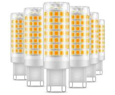G9 LED-Glühbirne, kein Flimmern, 7 w LED-Lampen, warmweiß, 3000 k, 650 lm, energiesparendes