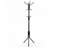 Höhe 182cm Garderobenständer stabil metall Kleiderständer Garderobe Schwarz RCR19B