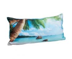 Relaxdays - Badewannenkissen Strand, Nackenkissen Badewanne mit Saugnäpfen, Reisekissen weich, HBT: