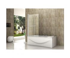 Eck-Duschtrennwand OBLANTE 80 (Badewanne) - Klarglas