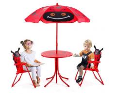 Sitzgruppe Kinder Kinderset Gartenmoebel Kindermoebel Gartengarnitur Camping Set mit Sonnenschirm