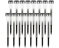 16x LED Solarleuchte aus Edelstahl