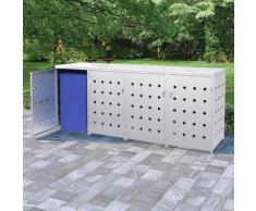 Topdeal Mülltonnenbox für 4 Tonnen 240 L Edelstahl 35101