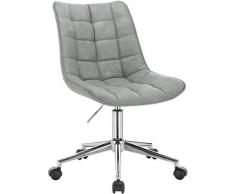 Arbeitshocker aus Kunstleder Modell Elif grau "BS78gr"