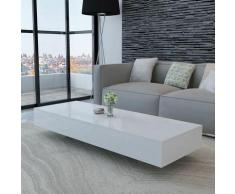 Couchtisch Hochglanz-Weiß 115x55x31cm - Weiß - Vidaxl